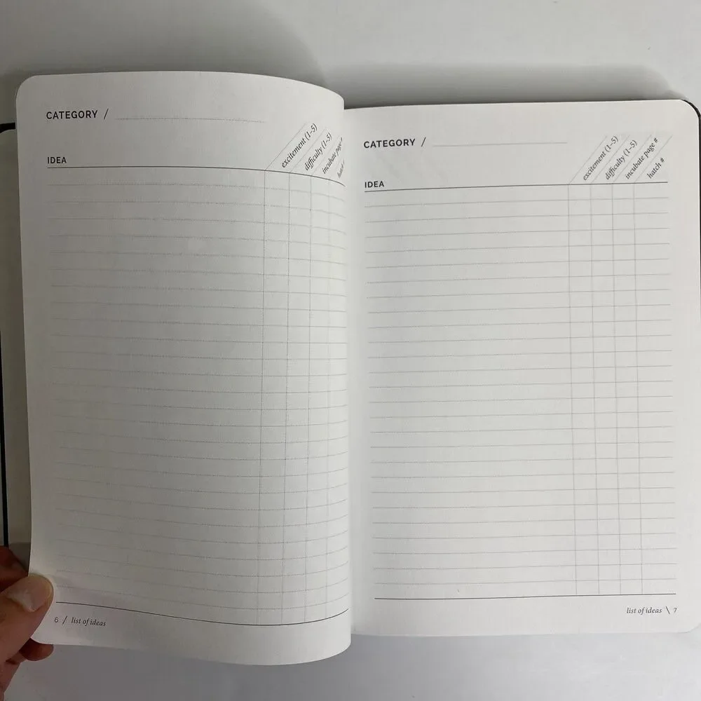 Hatch HC Notebook‎ for Makers Entrepreneurs Idea Journal Project Planner Gray